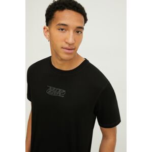 Bavlněné tričko Diesel T-MUST-SLITS-N černá barva, s potiskem, A12269.0QANW