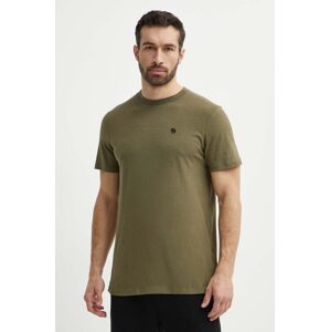 Tričko Fjallraven Hemp Blend zelená barva, s aplikací, F12600215