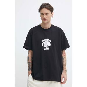 Bavlněné tričko Dickies TIMBERVILLE TEE SS černá barva, s potiskem, DK0A4YR3
