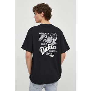 Bavlněné tričko Dickies RAVEN TEE SS černá barva, s potiskem, DK0A4YYM