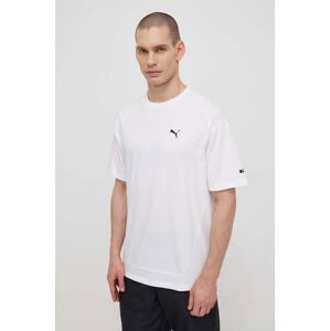 Bavlněné tričko Puma RAD/CAL bílá barva, 678913