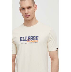 Bavlněné tričko Ellesse Zagda T-Shirt béžová barva, s potiskem, SHV20122