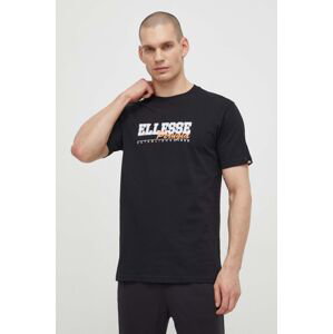 Bavlněné tričko Ellesse Zagda T-Shirt černá barva, s potiskem, SHV20122