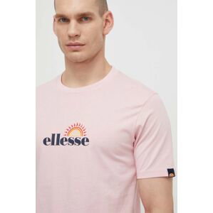 Bavlněné tričko Ellesse Trea T-Shirt růžová barva, s potiskem, SHV20126