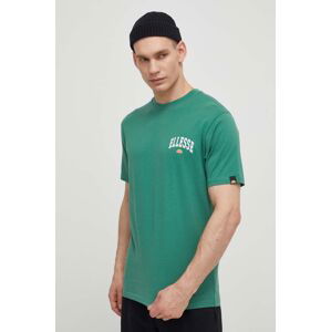 Bavlněné tričko Ellesse Harvardo T-Shirt zelená barva, s potiskem, SHV20245
