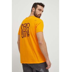 Tričko LA Sportiva Back Logo oranžová barva, s potiskem, F04102102