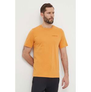Bavlněné tričko Peak Performance oranžová barva