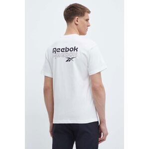 Bavlněné tričko Reebok Brand Proud béžová barva, s potiskem, 100076380