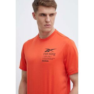 Tričko Reebok oranžová barva, s potiskem, 100076378