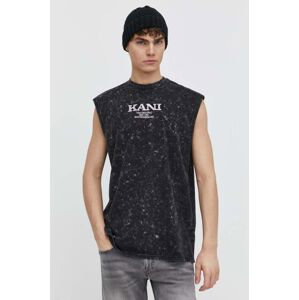 Bavlněné tričko Karl Kani černá barva