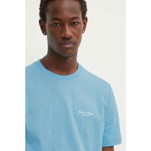 Bavlněné tričko Marc O'Polo tyrkysová barva, s potiskem, 424201251546