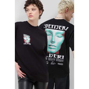 Bavlněné tričko Vertere Berlin SLEEPWALK černá barva, s potiskem, VER T238