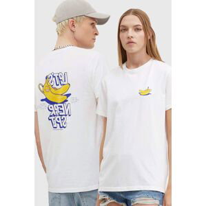 Bavlněné tričko Kaotiko bílá barva, s potiskem, AO058-01-G002