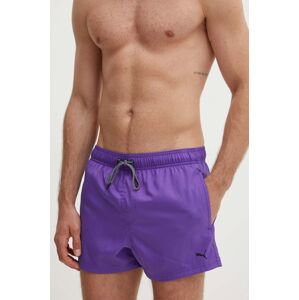 Plavkové šortky Puma fialová barva, 907658