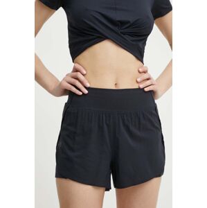 Tréninkové šortky Under Armour Flex černá barva, hladké, high waist