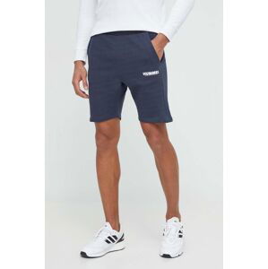 Bavlněné šortky Hummel hmlLEGACY SHORTS tmavomodrá barva, 212568