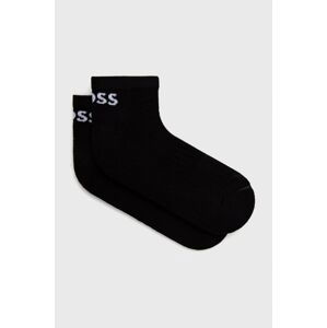 Ponožky BOSS (2-pack) pánské, černá barva, 50469859