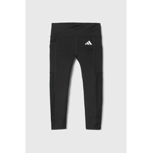 Dětské legíny adidas černá barva, hladké
