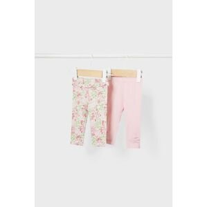 Kojenecké legíny Mayoral Newborn 2-pack růžová barva, vzorované
