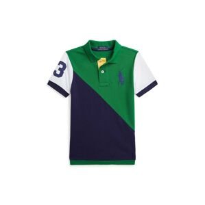 Dětská bavlněná polokošile Polo Ralph Lauren zelená barva, 322942107001