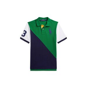 Dětská bavlněná polokošile Polo Ralph Lauren zelená barva, 323942107001