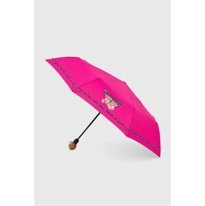 Deštník Moschino růžová barva