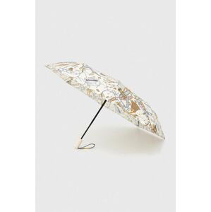 Deštník Moschino béžová barva, 8839