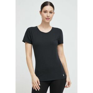 Plážové tričko Polo Ralph Lauren černá barva, 4P3005