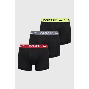 Boxerky Nike 3-pack pánské, černá barva