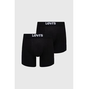 Boxerky Levi's 2-pack pánské, černá barva, 37149.0824-005