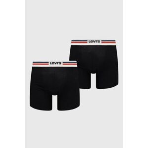 Boxerky Levi's 2-pack pánské, černá barva