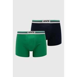 Boxerky Levi's 2-pack pánské, zelená barva