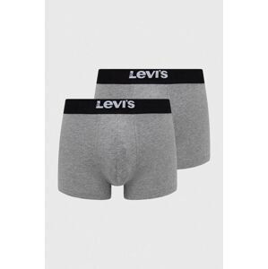 Boxerky Levi's 2-pack pánské, šedá barva, 37149.0828-003