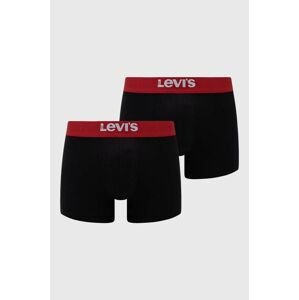 Boxerky Levi's 2-pack pánské, černá barva, 37149.0829-004