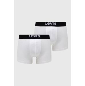 Boxerky Levi's 2-pack pánské, bílá barva