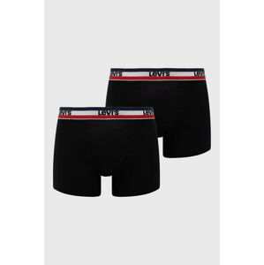 Boxerky Levi's 2-pack pánské, černá barva, 37149.0804-001