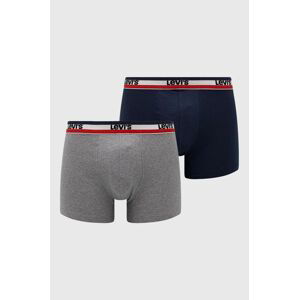 Boxerky Levi's 2-pack pánské, tmavomodrá barva, 37149.0815-002