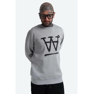 Bavlněná mikina Wood Wood Tye Sweatshirt 10135606-2424 GREY MELANGE pánská, šedá barva, s aplikací