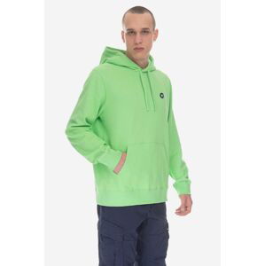 Bavlněná mikina Wood Wood Ian Hoodie GOTS 10245604-2424 PALE GREEN pánská, zelená barva, s kapucí, hladká