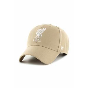 Čepice z vlněné směsi 47brand EPL Liverpool žlutá barva, s aplikací