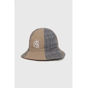 Oboustranný klobouk z vlněné směsi Kangol béžová barva