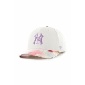 Čepice s vlněnou směsí 47brand MLB New York Yankees bílá barva, s aplikací