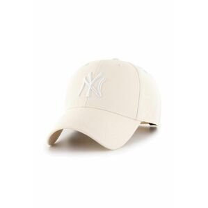 Čepice s vlněnou směsí 47brand MLB New York Yankees béžová barva, s aplikací, B-MVPSP17WBP-NTC