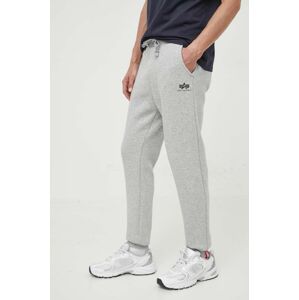 Tepláky Alpha Industries Basic Jogger SL šedá barva, 116370.17-grey