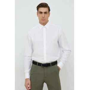 Košile Seidensticker Bílá barva, slim, s límečkem button-down