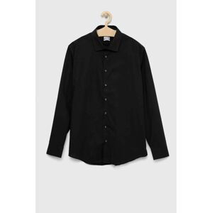 Košile Seidensticker Černá barva, regular, s klasickým límcem