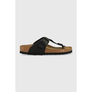 Žabky Birkenstock Ramses dámské, černá barva, na plochém podpatku