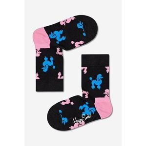 Dětské ponožky Happy Socks Poodle černá barva, Skarpetki dziecięce Happy Socks Poodle KPDL01-9300