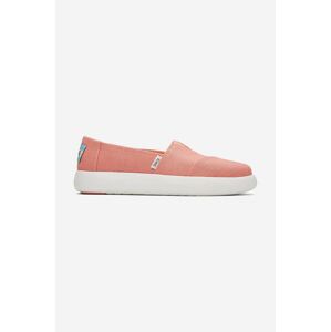 Espadrilky Toms Canvas Mallow Sneaker oranžová barva