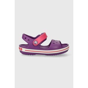 Dětské sandály Crocs CROCBAND SANDAL KIDS fialová barva